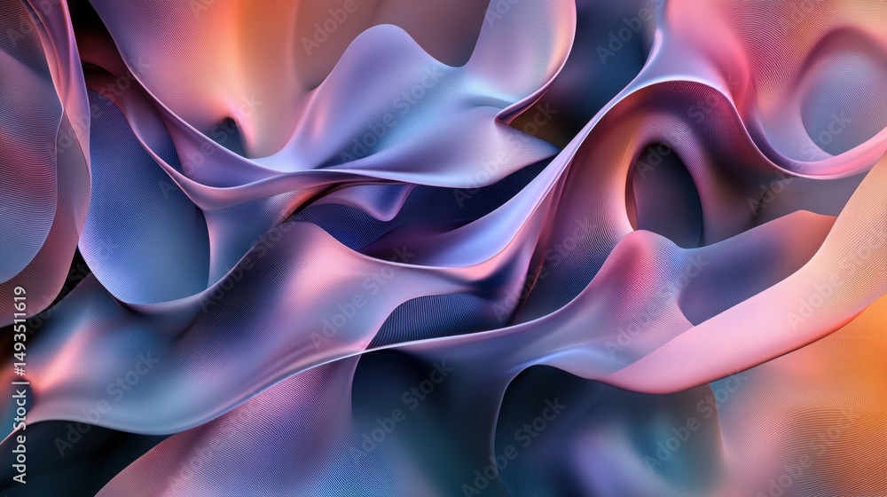 Fototapeta premium Abstract Colorful Flowing Shapes