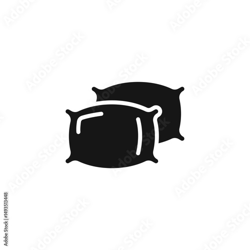 pillow icon. pillow Symbol sign for mobile concept and web design. Vector icon, Logo illustration, Vector graphics