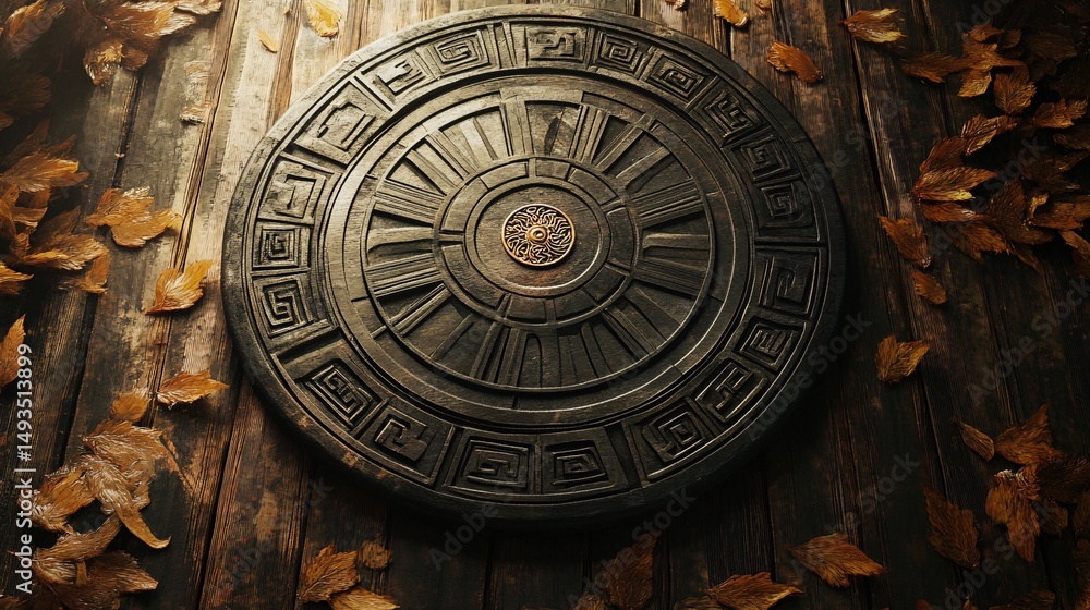 Obraz premium ancient mayan calendar