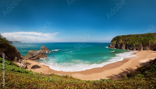 serene coastal view at a hidden beach location
