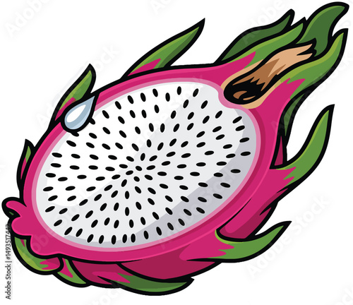 vector illustration of an apple with leaves