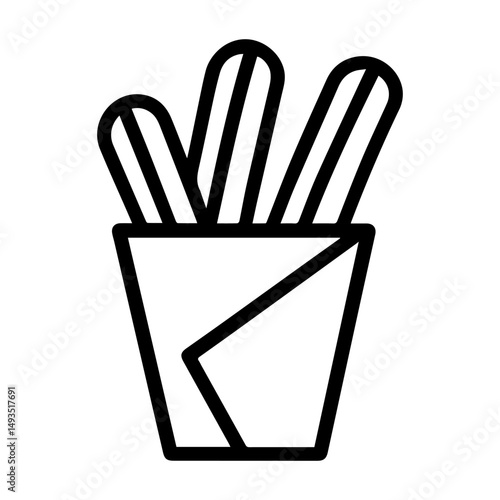 churros icon on white background vector
Vector icon spanish food
