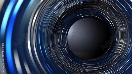 Abstract circular pattern with vivid colors representing depth and movement in a digital art style