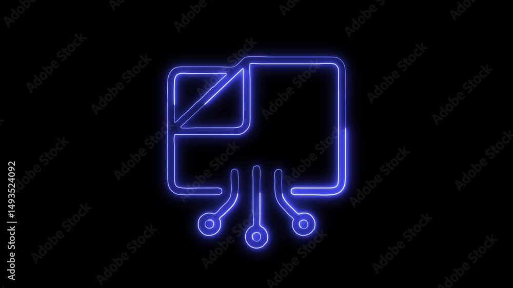 Digital Transformation Icon HD Video black background Digital Transformation Icon HD Video black background