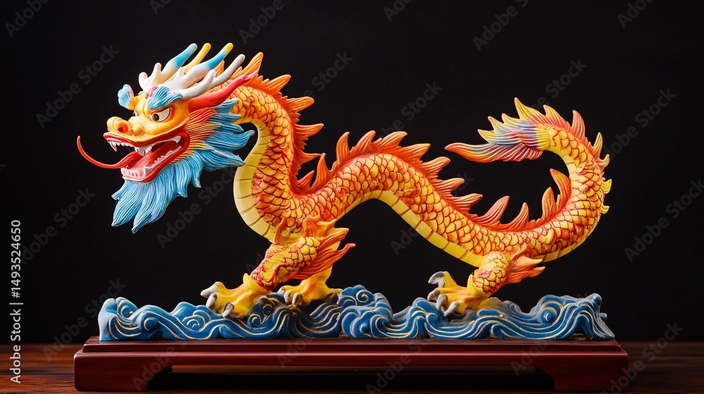 Fototapeta premium chinese dragon statue