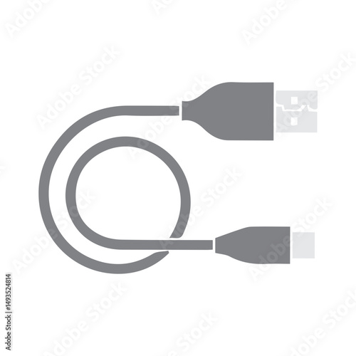gray cable micro usb