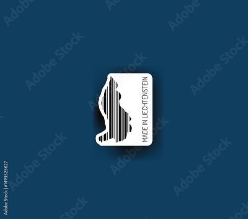 Discover fascinating sticker designs with barcodes in the shape of a map of Liechtenstein. Enhance your projects with visual perfection. Buy now!