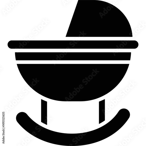 Baby Crib Icon Vector Element