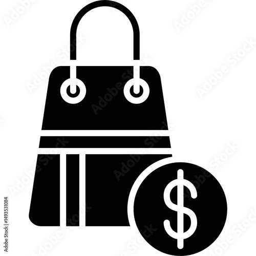 Shopping Bag Icon Vector Element