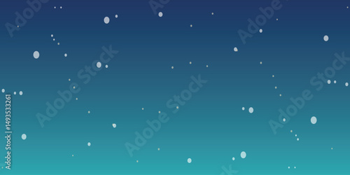 night sky with a gradient from dark blue at the top to light turquoise at the bottom. White dots symbolizing stars are scattered on the background, with some groups that may resemble constellations.