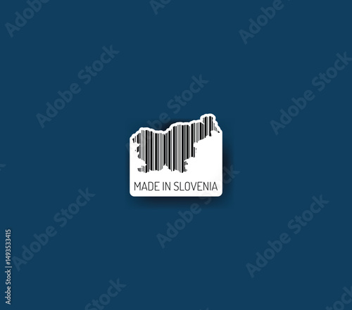 Discover fascinating sticker designs with barcodes in the shape of a map of Slovenia. Enhance your projects with visual perfection. Buy now!