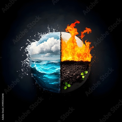 The four classical elements in balance