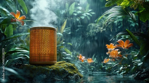 Tropical rain forest humidifier