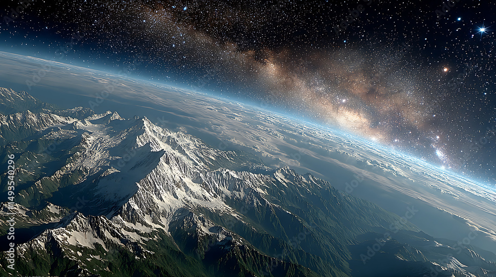 Fototapeta premium High-Resolution 8K Extraterrestrial Landscape – Futuristic Alien World with Surreal Terrain and Sci-Fi Atmosphere