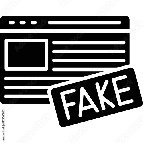 Fake News Icon Vector Element