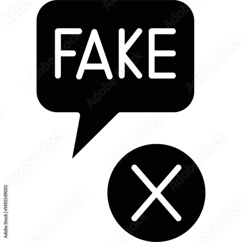 Fake News Icon Vector Element