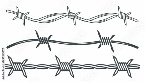 Vintage black fork and knife illustration set on a plate with a tribal border design element