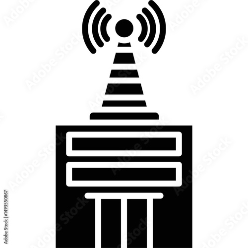 Radio Station Icon Vector Element