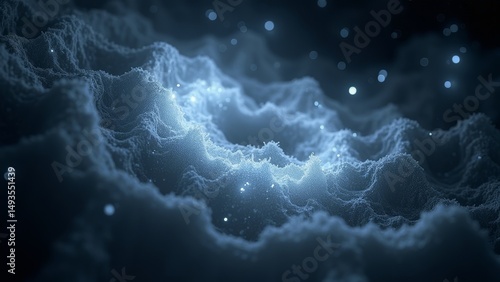 Microscopic image of nebular luminescence