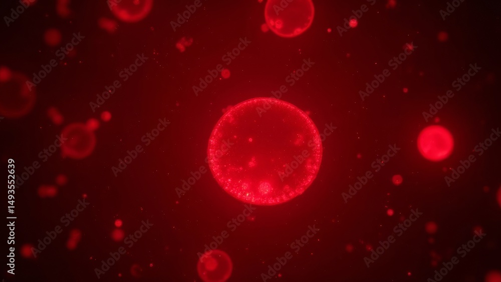 Fototapeta premium Microscopic imaging of red blood cells