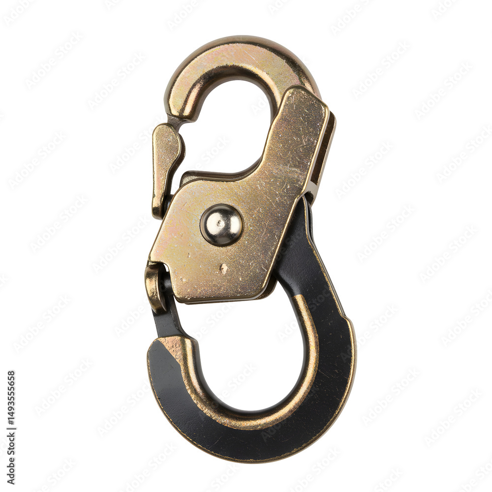Obraz premium Gold and Black Metal Hook with Secure Clasp