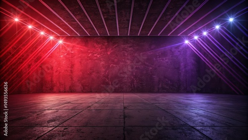 Abstract Stage Red and Blue...