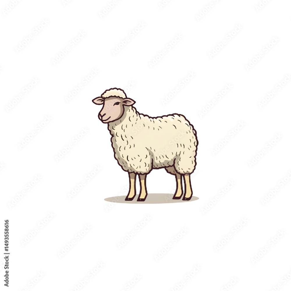 Fototapeta premium vector illustration of a sheep