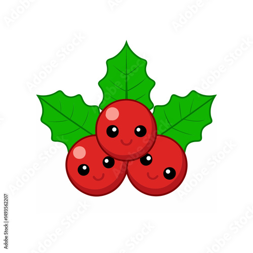 christmas holly berry vector art