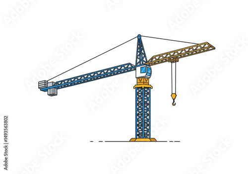 Construction site with crane