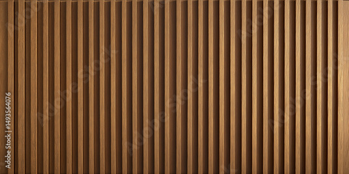 Vertical fluted walnut wood panel texture with matte finish and clean lines.

