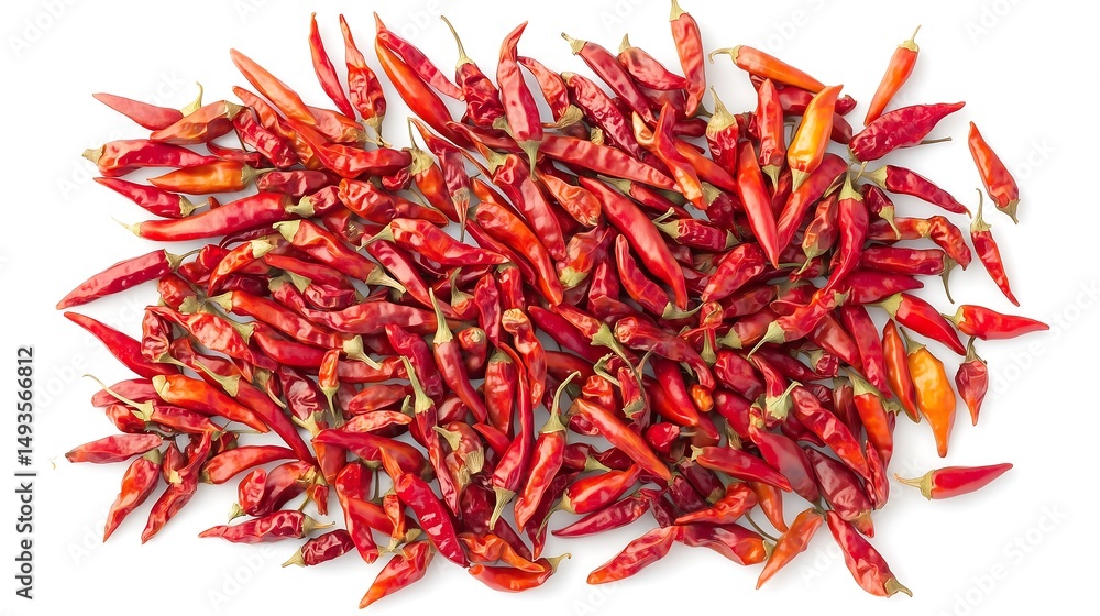 Fototapeta premium A group iof Red Chilli Top View 