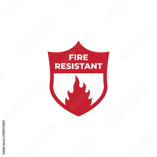 Fireproof icon. Fire resistant icon sign vector illustration.