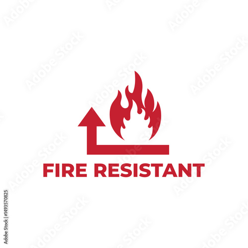 Fireproof icon. Fire resistant icon sign vector illustration.