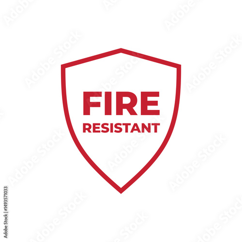 Fireproof icon. Fire resistant icon sign vector illustration.