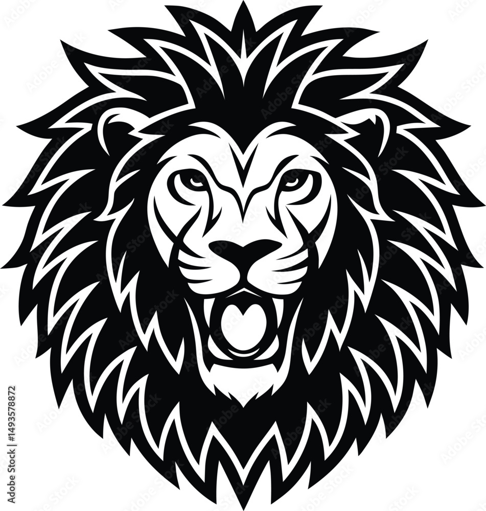 Fototapeta premium lion head vector