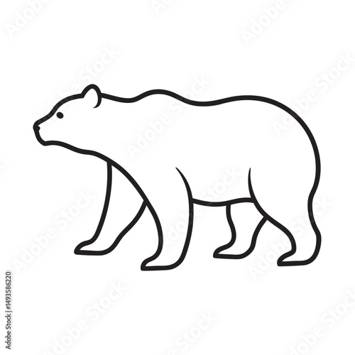 Grizzly Bear Walking In Wilderness Silhouette