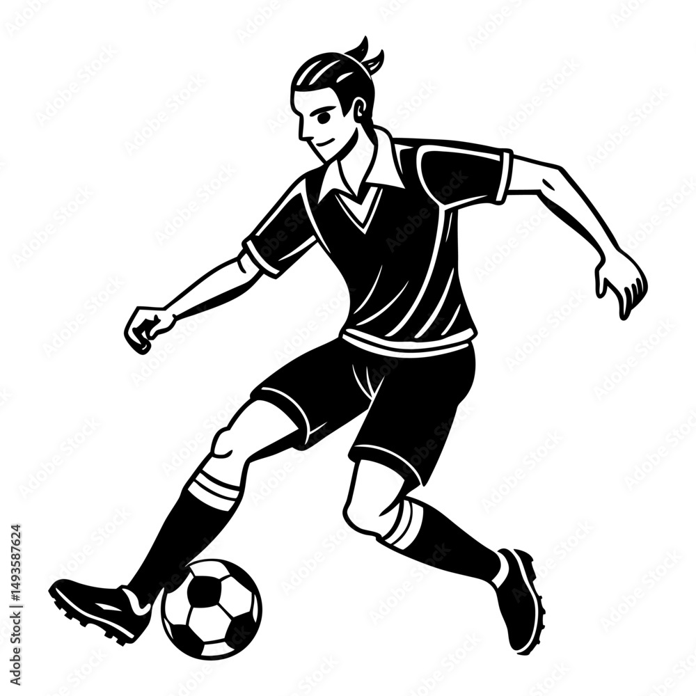Naklejka premium Soccer Player in Action
