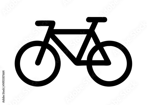 Minimalist Black and White Bicycle Illustration, Simple Line Art Vector Graphic for Clean and Modern Graphic Design