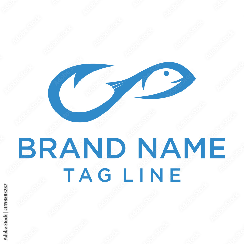Abstract blue logo featuring a stylized fish with a distinctive tail. Modern and simple design suitable for seafood, fishing, or marine-related businesses seeking a clean mark. Abstract blue logo featuring a stylized fish with a distinctive tail. Modern and simple design suitable for seafood, fishing, or marine-related businesses seeking a clean mark.