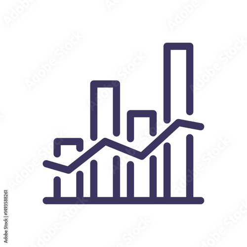 Business strategy success related icon outline and linear vector.