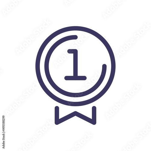 Business strategy success related icon outline and linear vector.