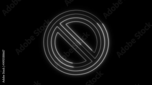 Prohibited Icon HD Video black background