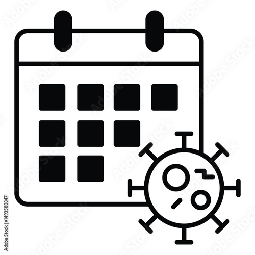 Incubation Period Vector Icon Indicating Viral Latency
