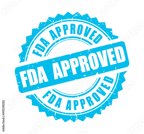 FDA-approved logo stamp vector design.