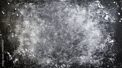 White flour scattered on a dark surface, baking ingredient