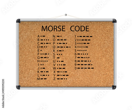 Valokuva Morse Code International Morse Code on white background