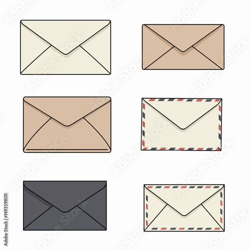 Collection of classic postage letter envelopes