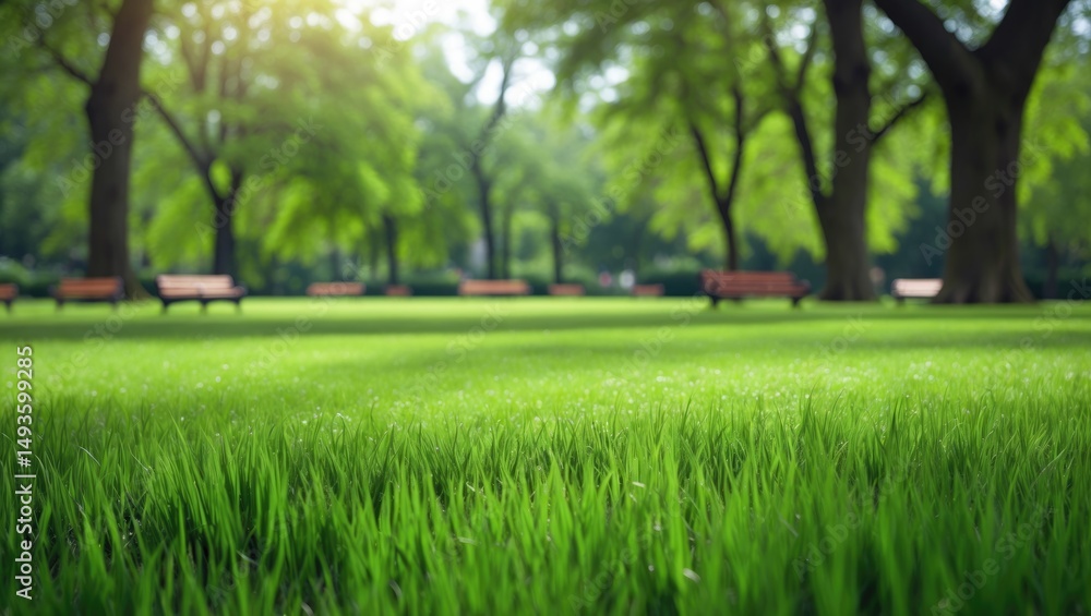Obraz premium A flourishing grassy area in a park