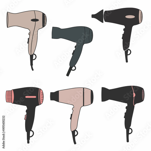 Hair dryer collection salon styling tool appliances