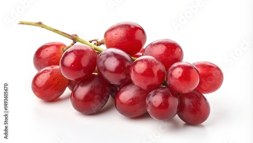 Fresh Red Grapes Cluster on...